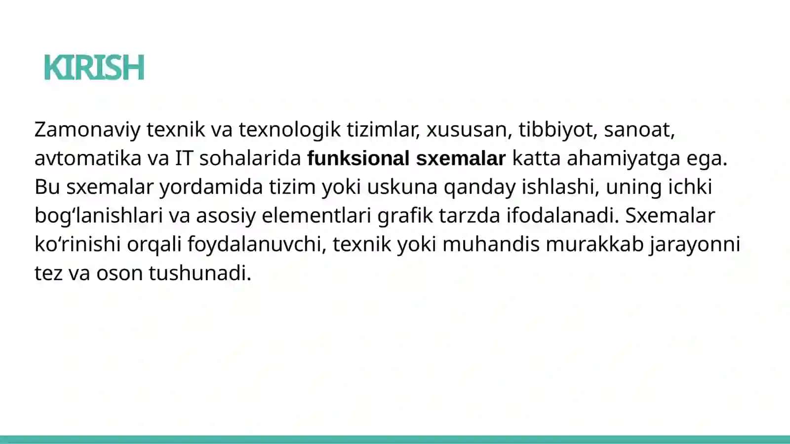 Funksionalsxemalar va ularning tuzishi 2