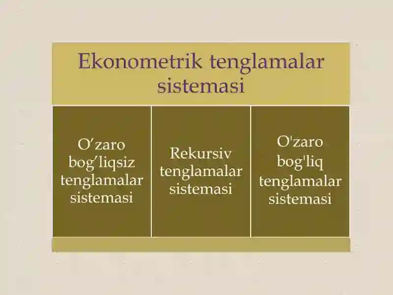 Modellarning strukturaviy va parametrlarini hisoblash usullari 2