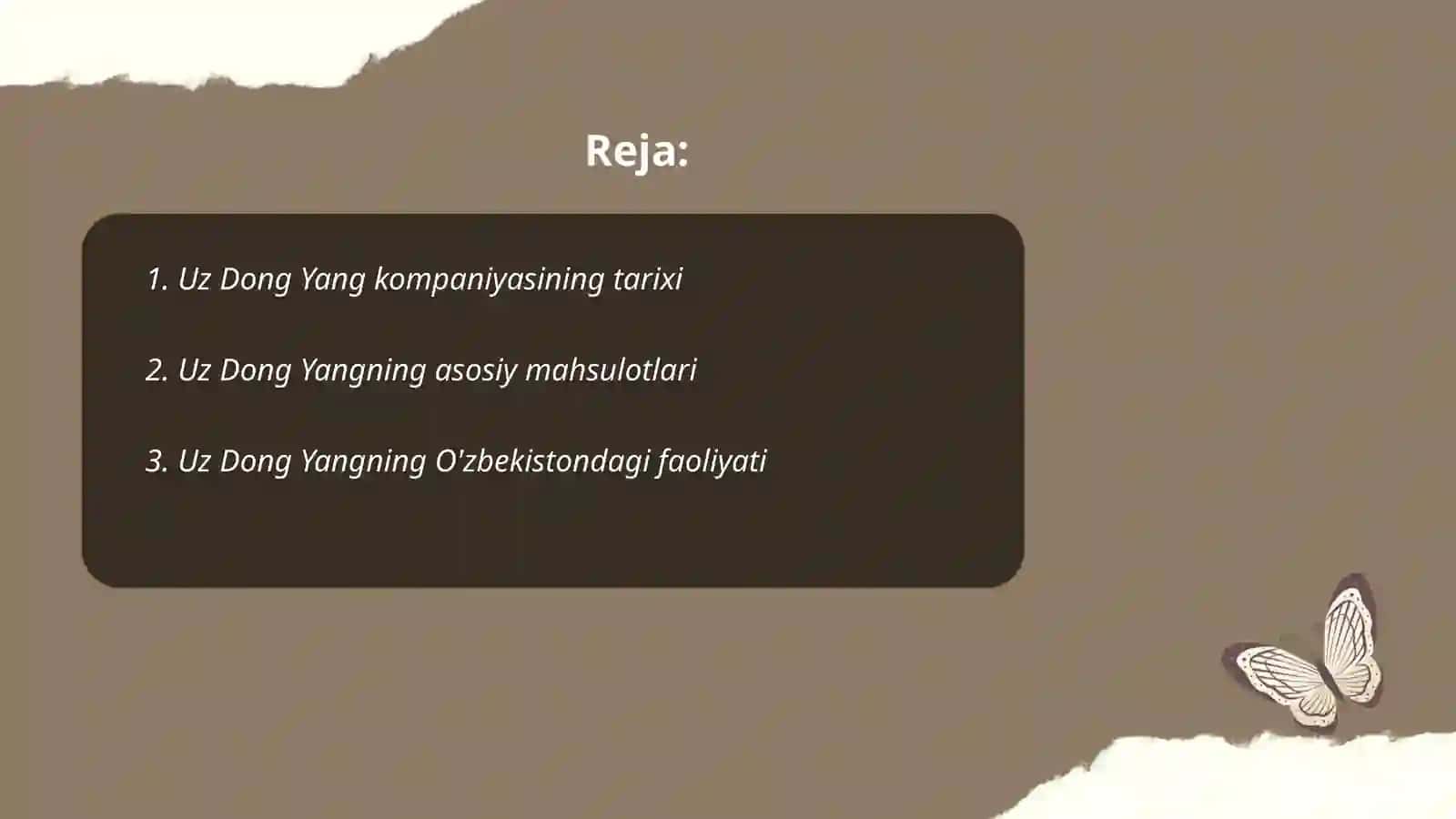 Uz Dong Yang kompaniyasining tarixi 2