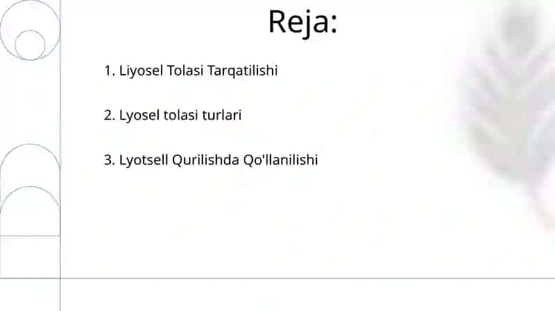 Lyoss jinslarni turlari tarqalish qonuniyatlari qurulishda ishlatilishi 2