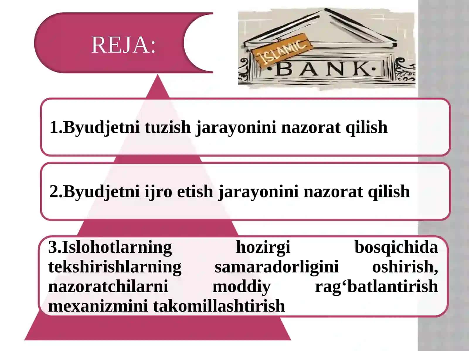 Byudjetni tuzish va ijro etish jarayonini nazorat qilish 2