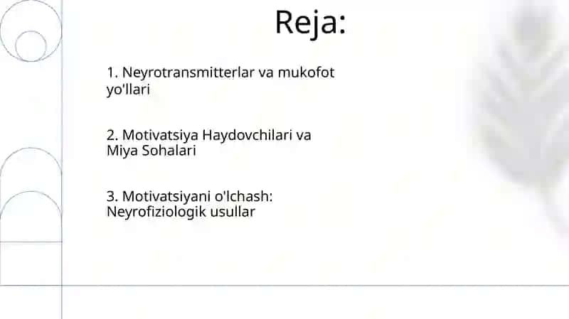 Neyrotransmitter va mukofot yo'llari 2