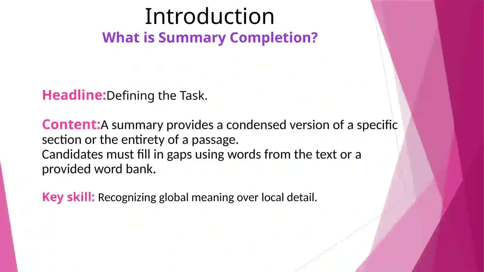 Summary Completion 2
