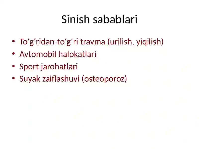 Boldir suyaklari sinishlari 2