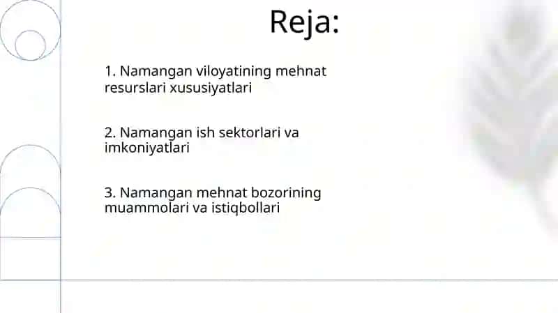 Namangan viloyati va mexnat resurslari 2