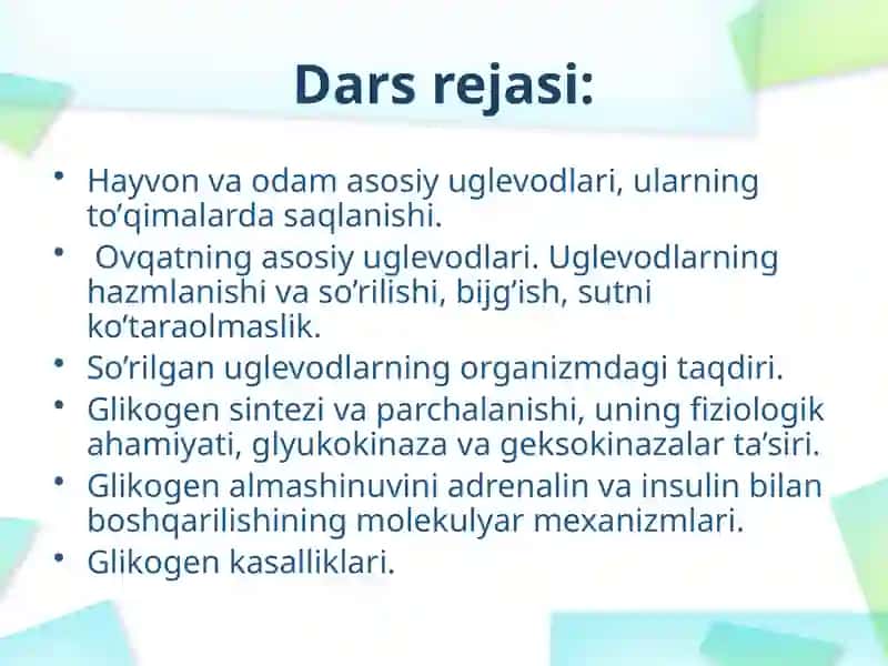 Karbonsuvlar almasinuvi patofiziologiyasi 2