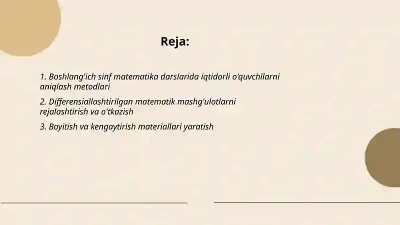 Matematikadan sinfdan tashqari ishlarni tashkil etish 2
