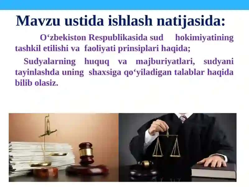 O‘ZBEKISTON RESPUBLIKASINING SUD TIZIMI 2