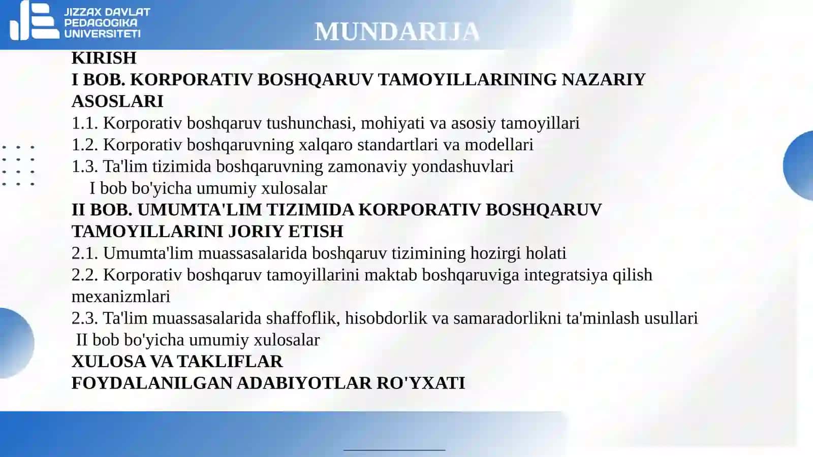 Korporativ boshqaruv tamoyillari 2