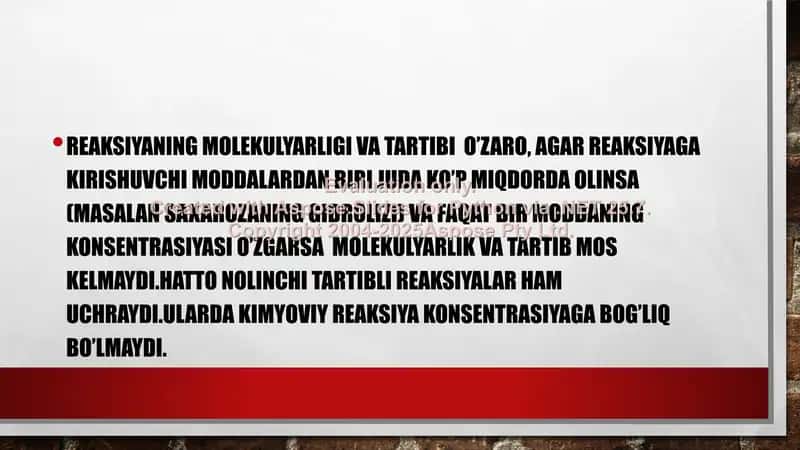 Kimyoviy reaksiyalar tezligi 2