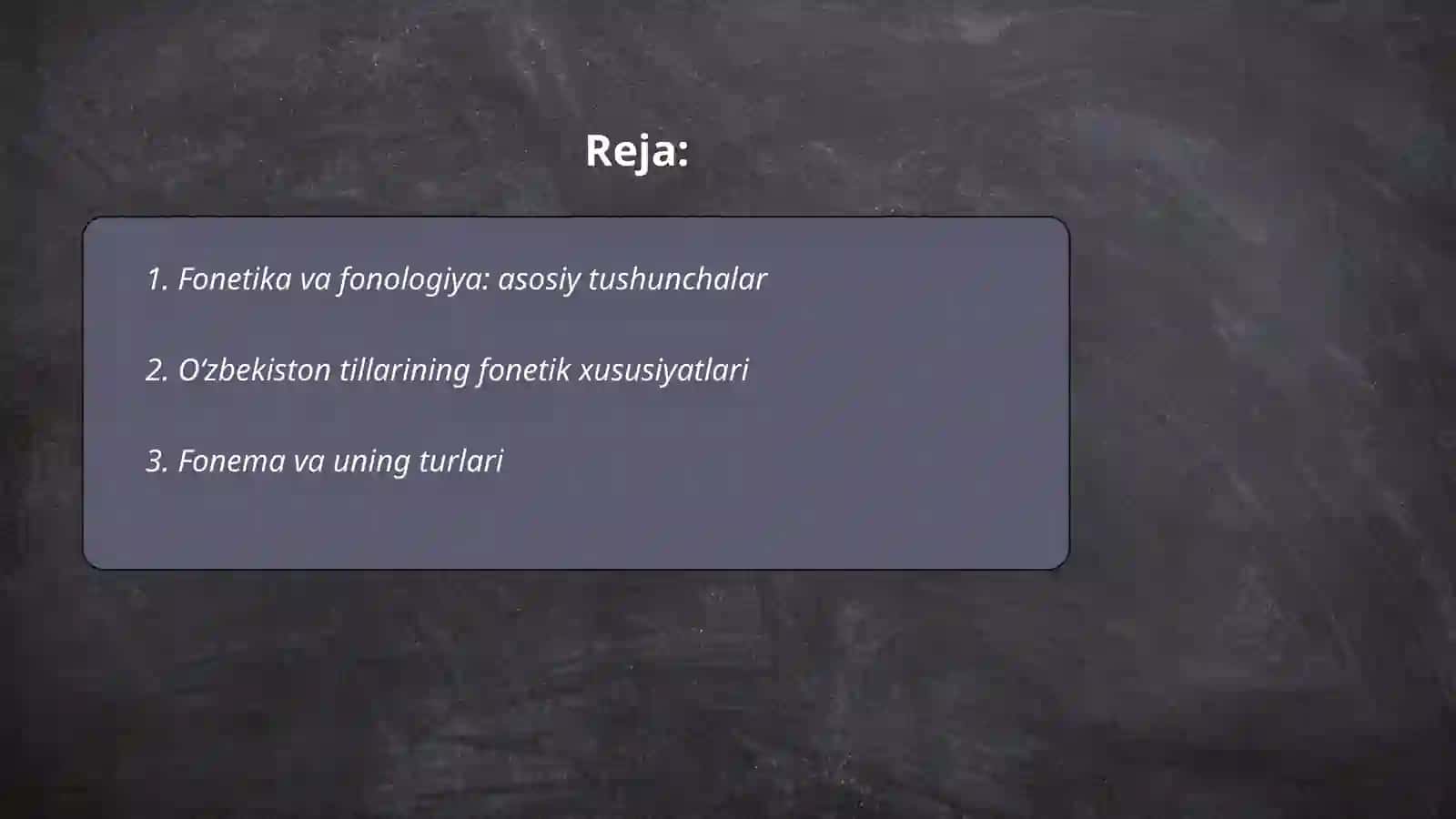 Fonetika va fonologiyani o‘qitish boyicha dars ishlanmalari 2