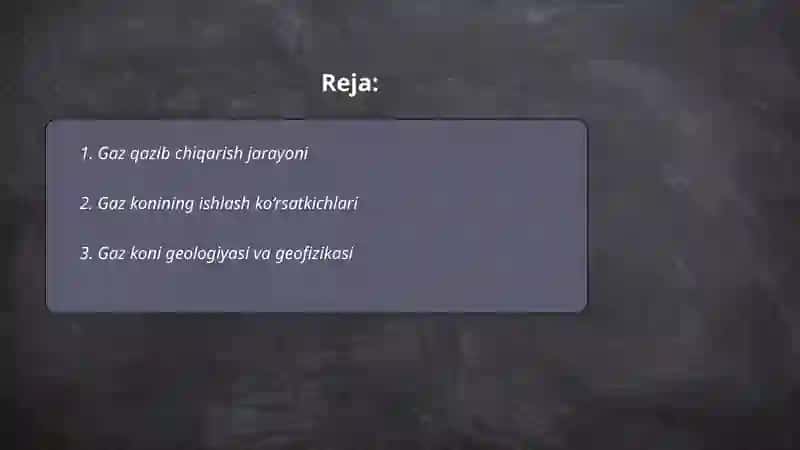 Gaz qazib chiqaringning ōsuvchi va doimiydavrlari uchun gaz konining ishlash korsatkichlarini aniqlash 2