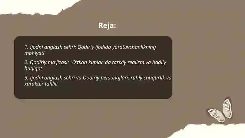 Ijodni anglash sehri va Qodiriy mo'jizasi 2