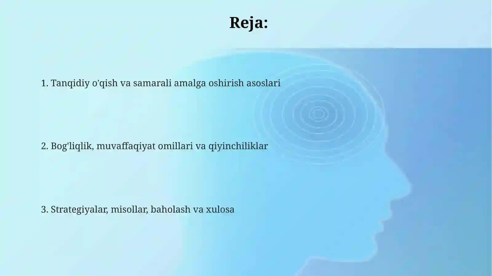 Tanqidiyoqish va samarali amalga oshirish omilari 2