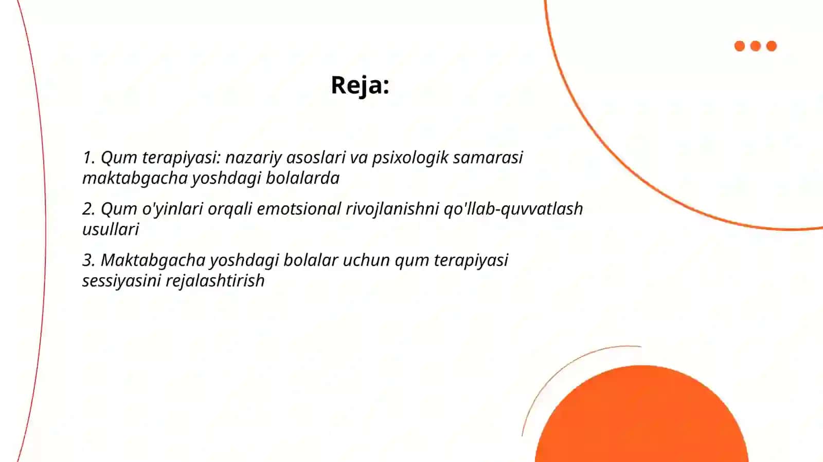 Qum terapiyasi: nazariy asoslari va psixologik samarasi maktabgacha yoshdagi bolalarda 2