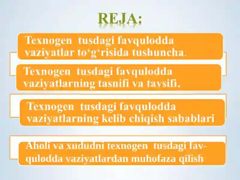 Texnogen tusdagi favqulodda vaziyatlar 2