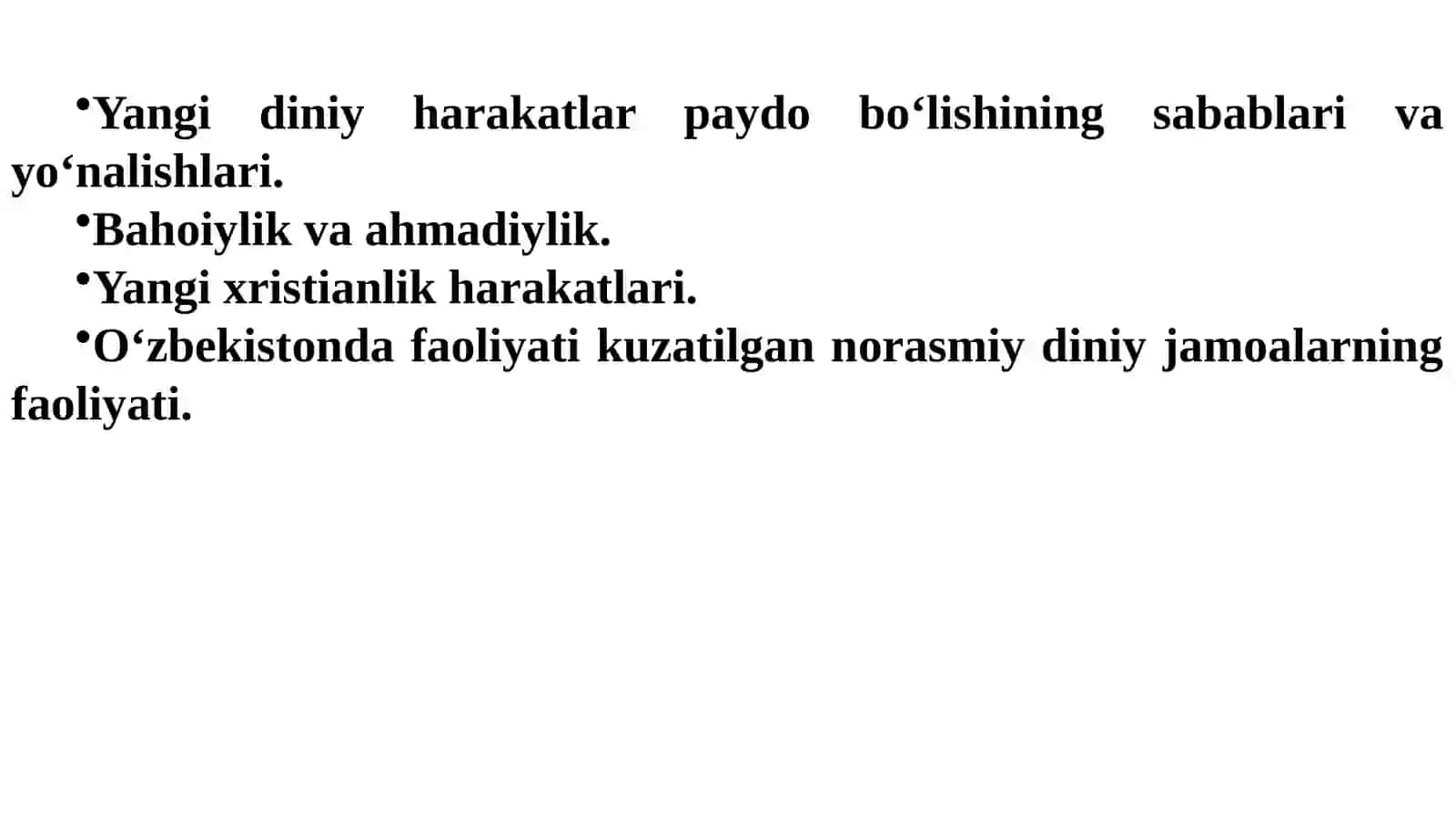 YANGI DINIY HARAKATLAR VA SEKTALAR 2
