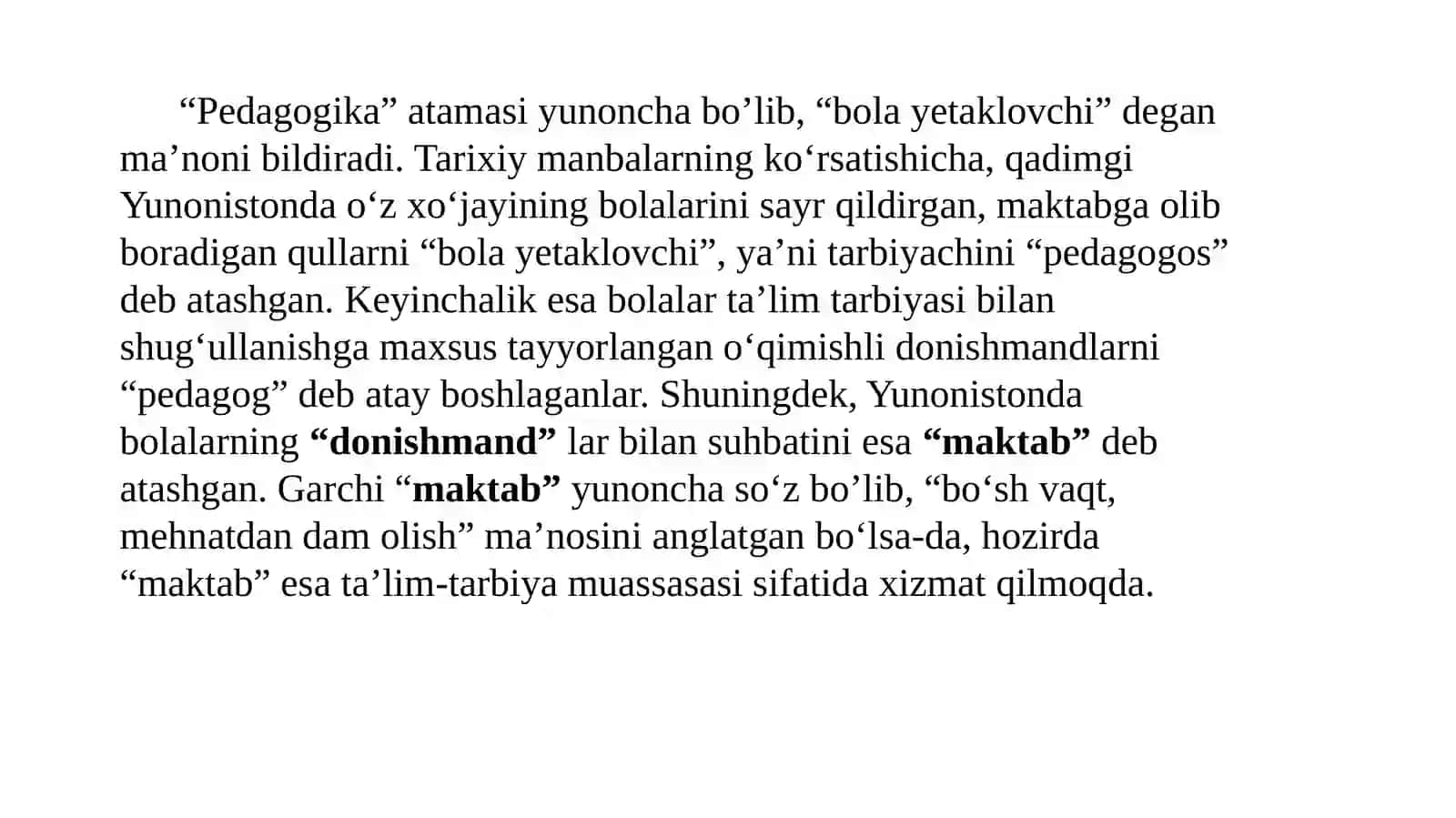 O‘zbekiston Respublikasidata’limtiziminirivojlantirishningkonseptualasoslari.Pedagogikashaxstarbiyasivarivojlanishito‘g‘risidagifan 2