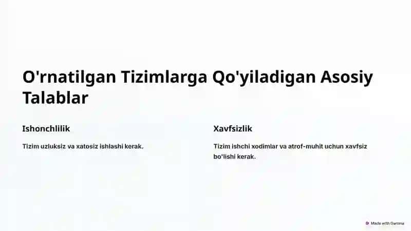 O'rnatilgan Tizimlarni Loyihalash 2