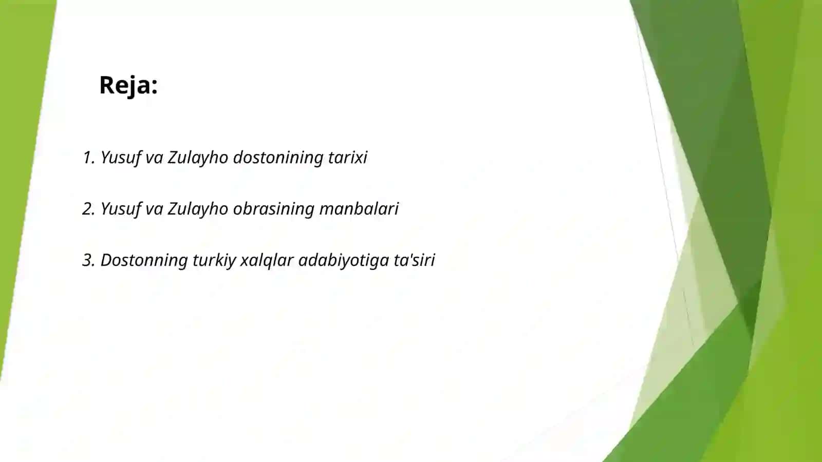 Yusuf va Zulayho turkumidagi dostonlarning shakllanishi 2