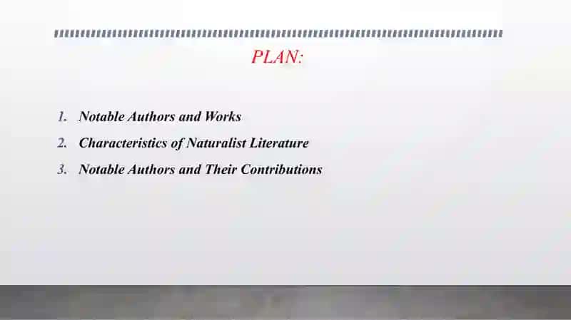 The Naturalist Period in American literature. 2