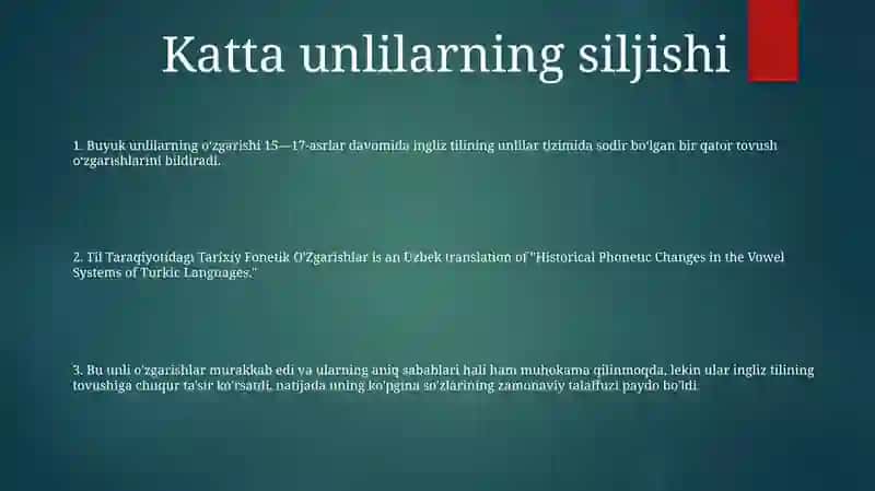 Til Taraqiyotidagi Tarixiy Fonetik O'Zgarishlar 2