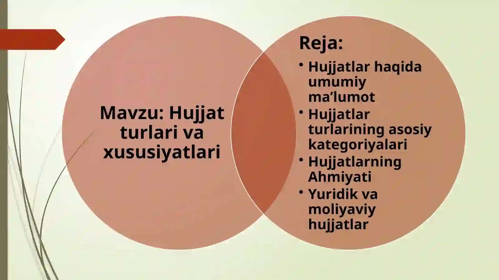 Hujjatlar—ma'lumotnisaqlash,tarqatishvauzatishmaqsadidayozilganyokielektronshakldatayyorlanganrasmiyyokinorasmiyhujatlardir 2