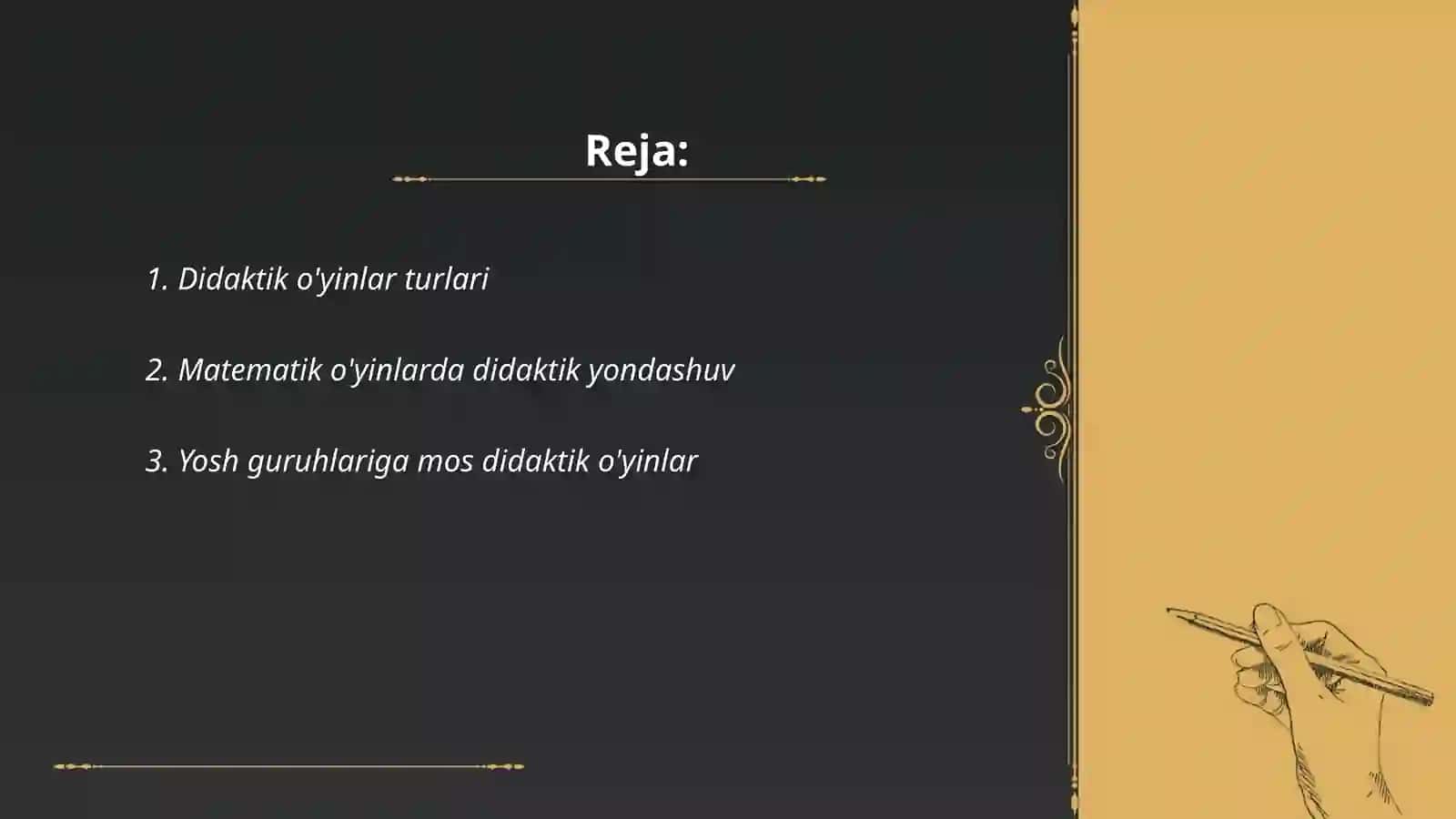 Matematik bilim berishda didaktik oʻyinlar tayyorlash 2