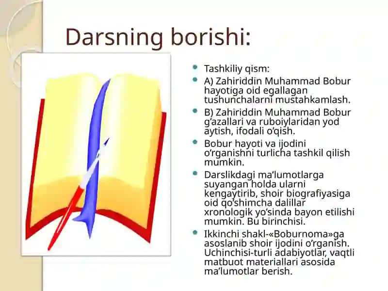 Zahiriddin muhammad Bobur hayoti va ijodi. 2