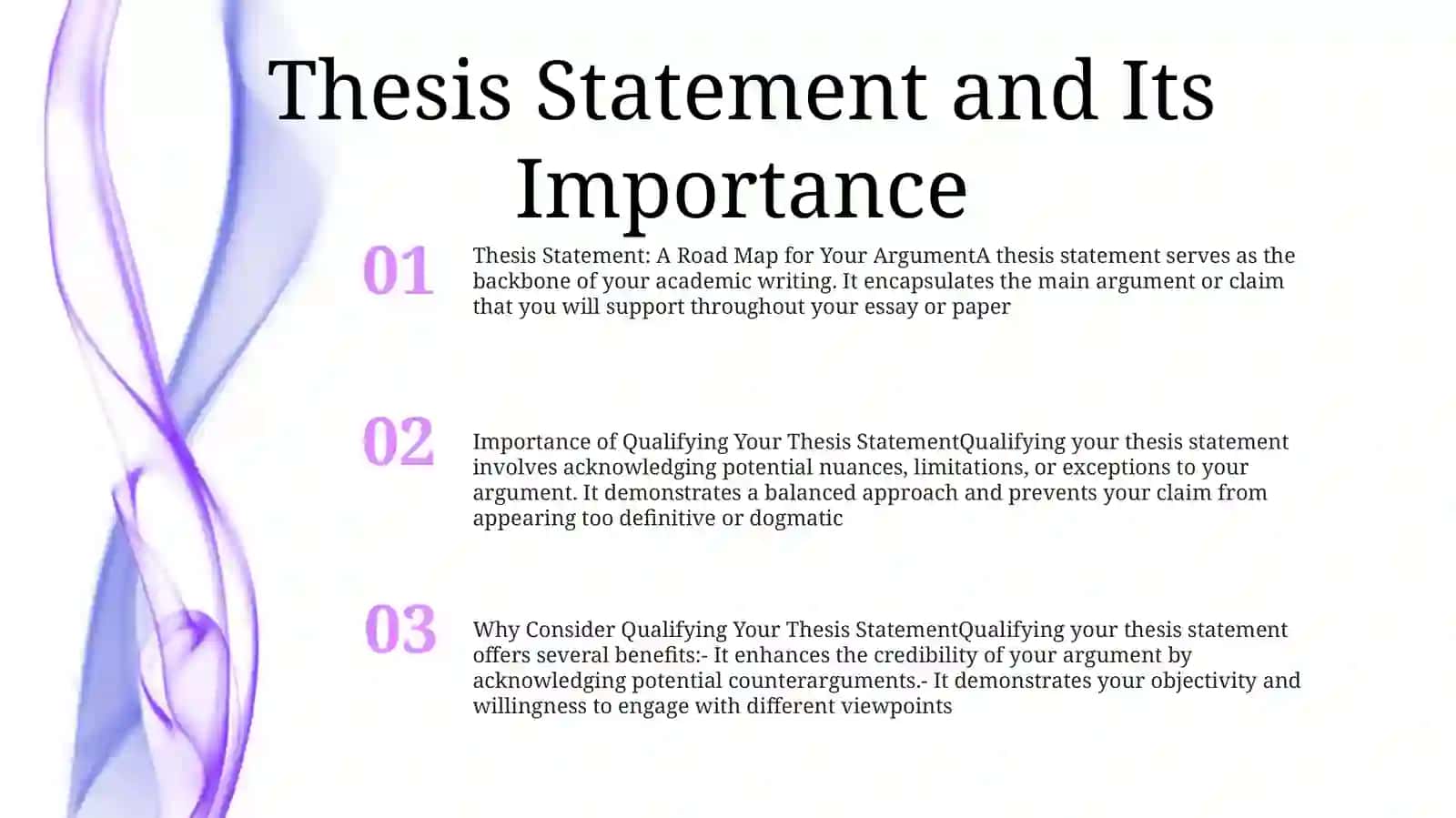 Thesis Statement: A Road Map for Your Argument 2