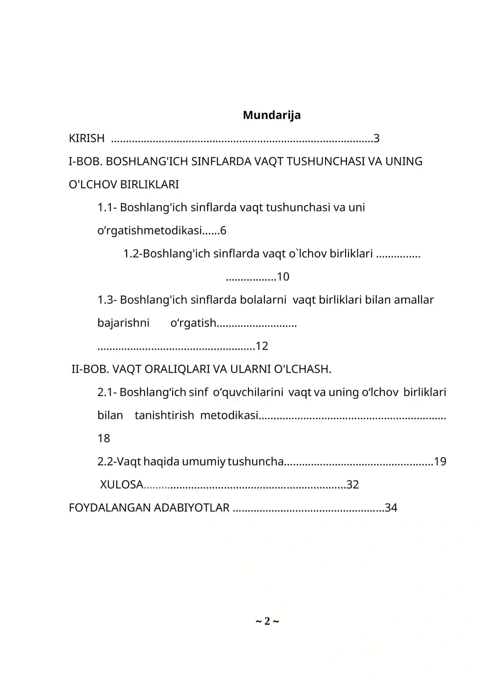 Boshlangʻich sinflarda vaqt tushunchasi va uning oʻlchov birliklari 2