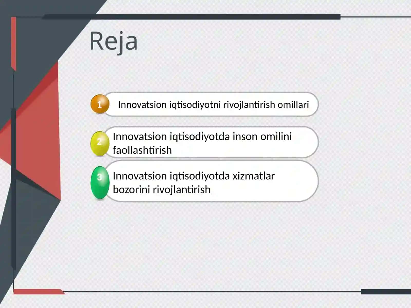 Innovatsioni iqtisodiyotni rivojlantirishga ta’sir etuvchi omillar 2