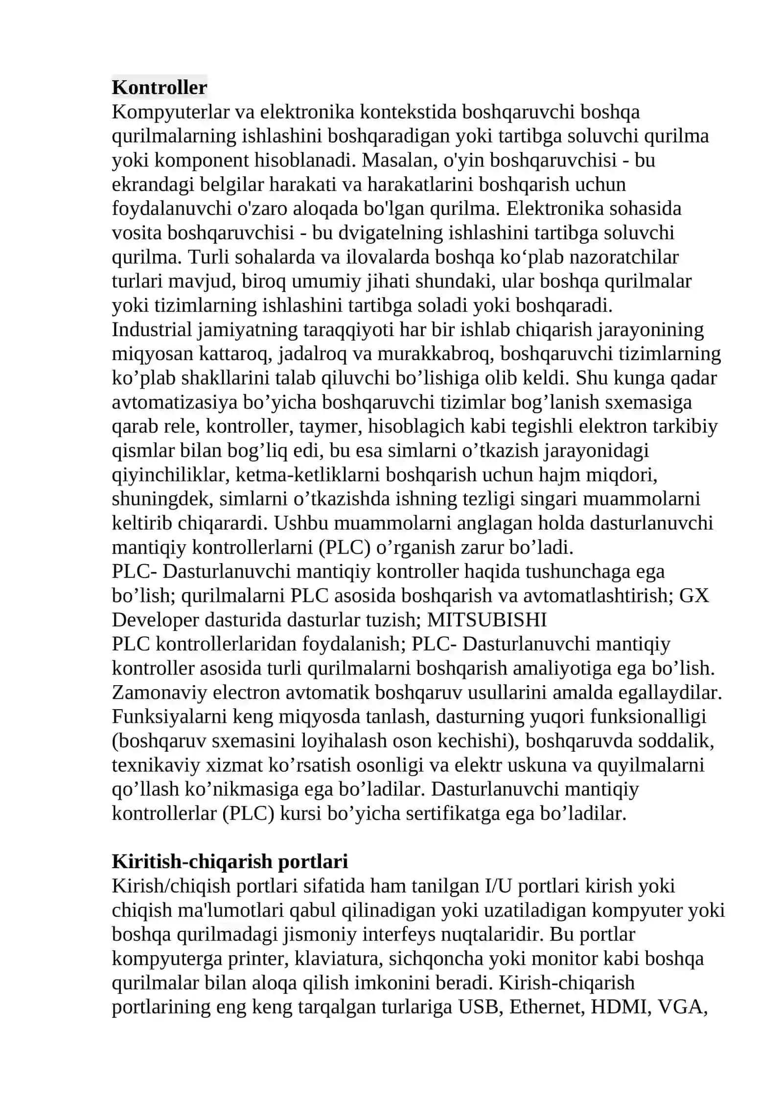 Kompyuter dasturiy ta'minoti 2