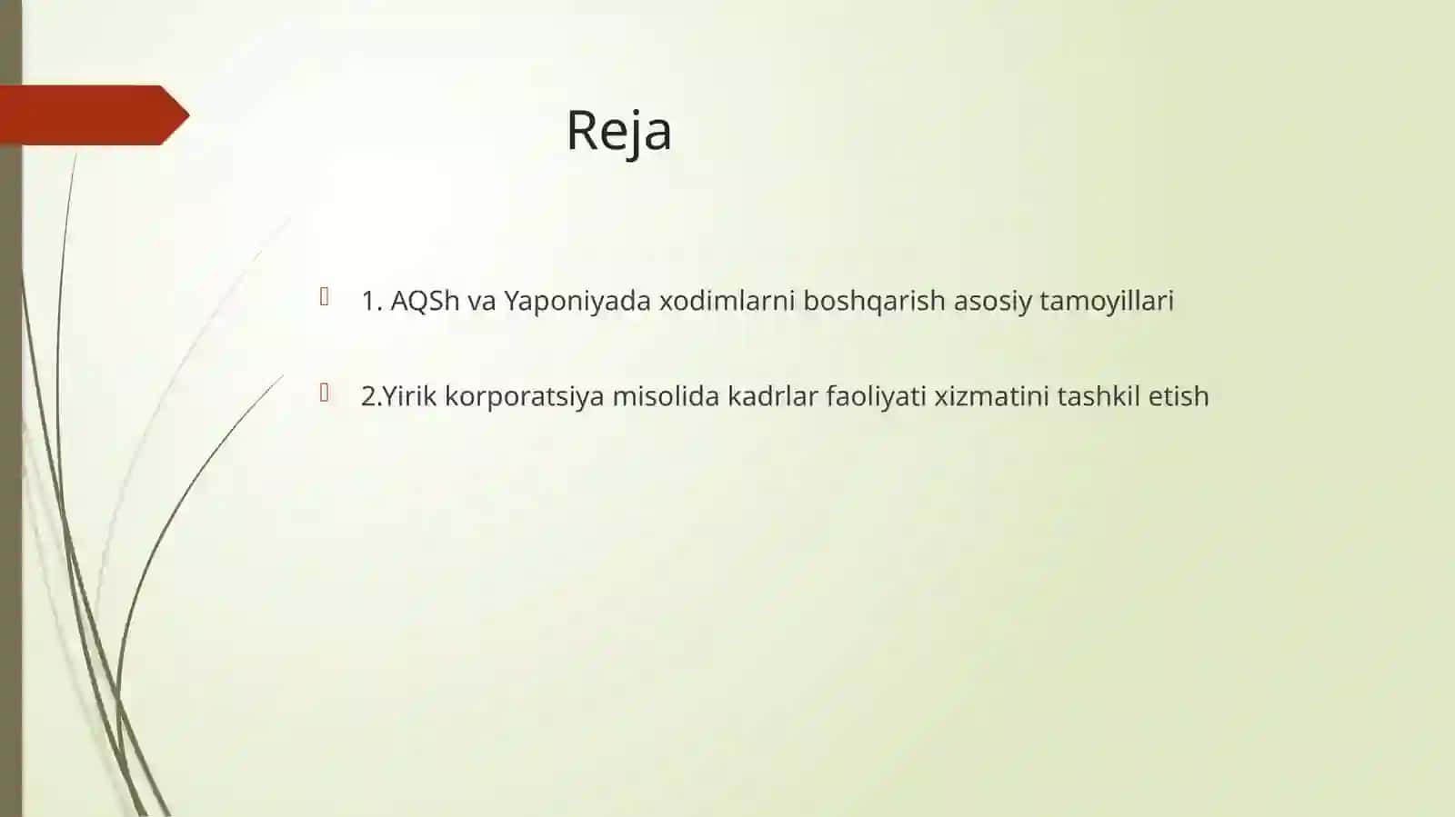 AQSh va Yaponiya daxodimlarni boshqarish markazlarining rivojlanish tendensiyalari 2