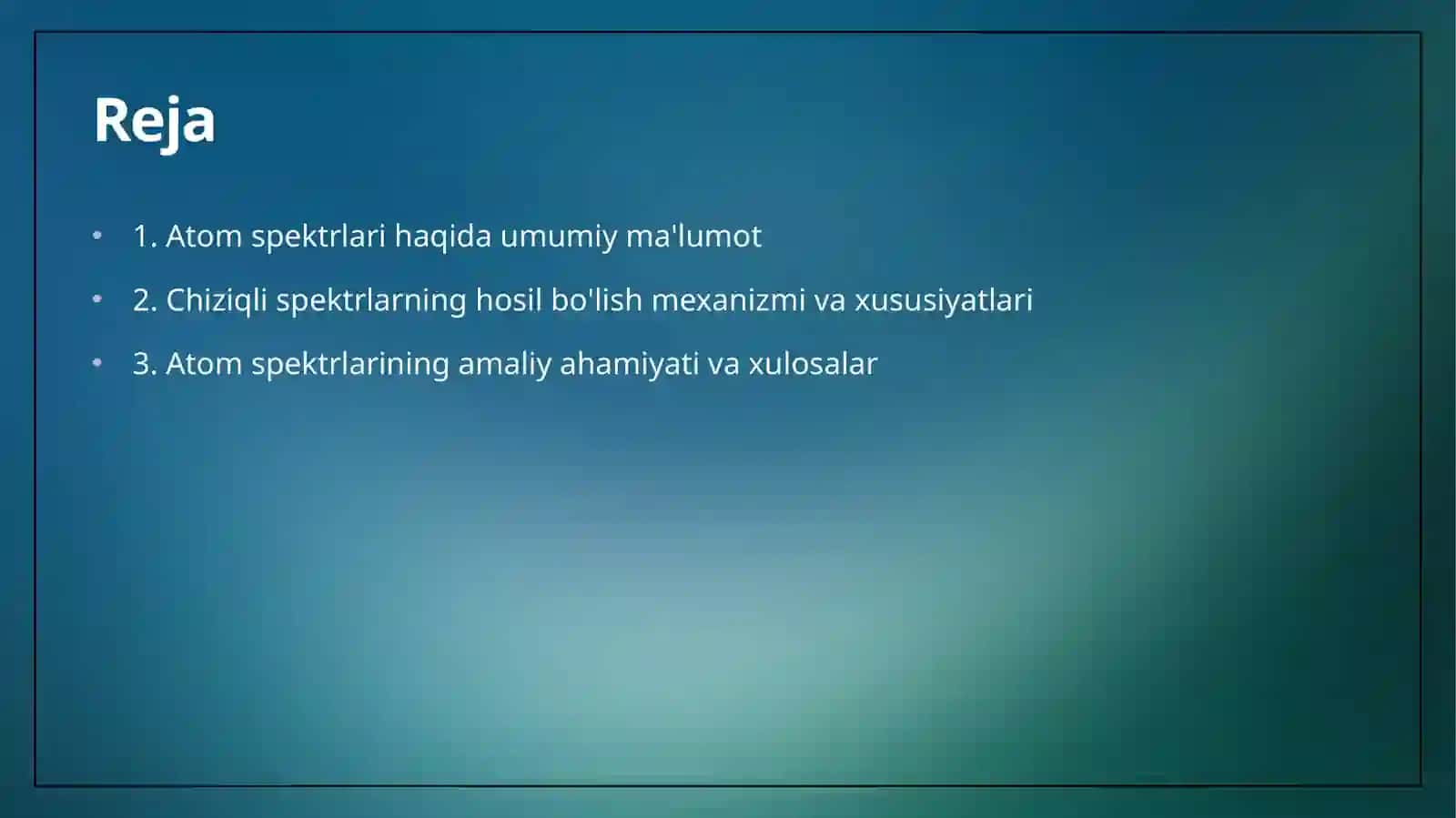 Atomning chiziqli spektrlari 2