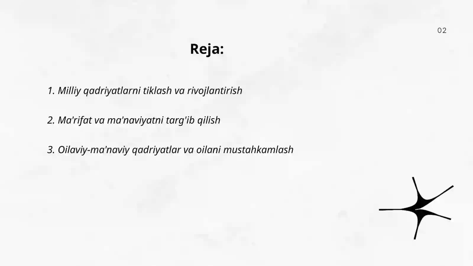 Milliy qadriyatlarni tiklash va rivojlantirish 2