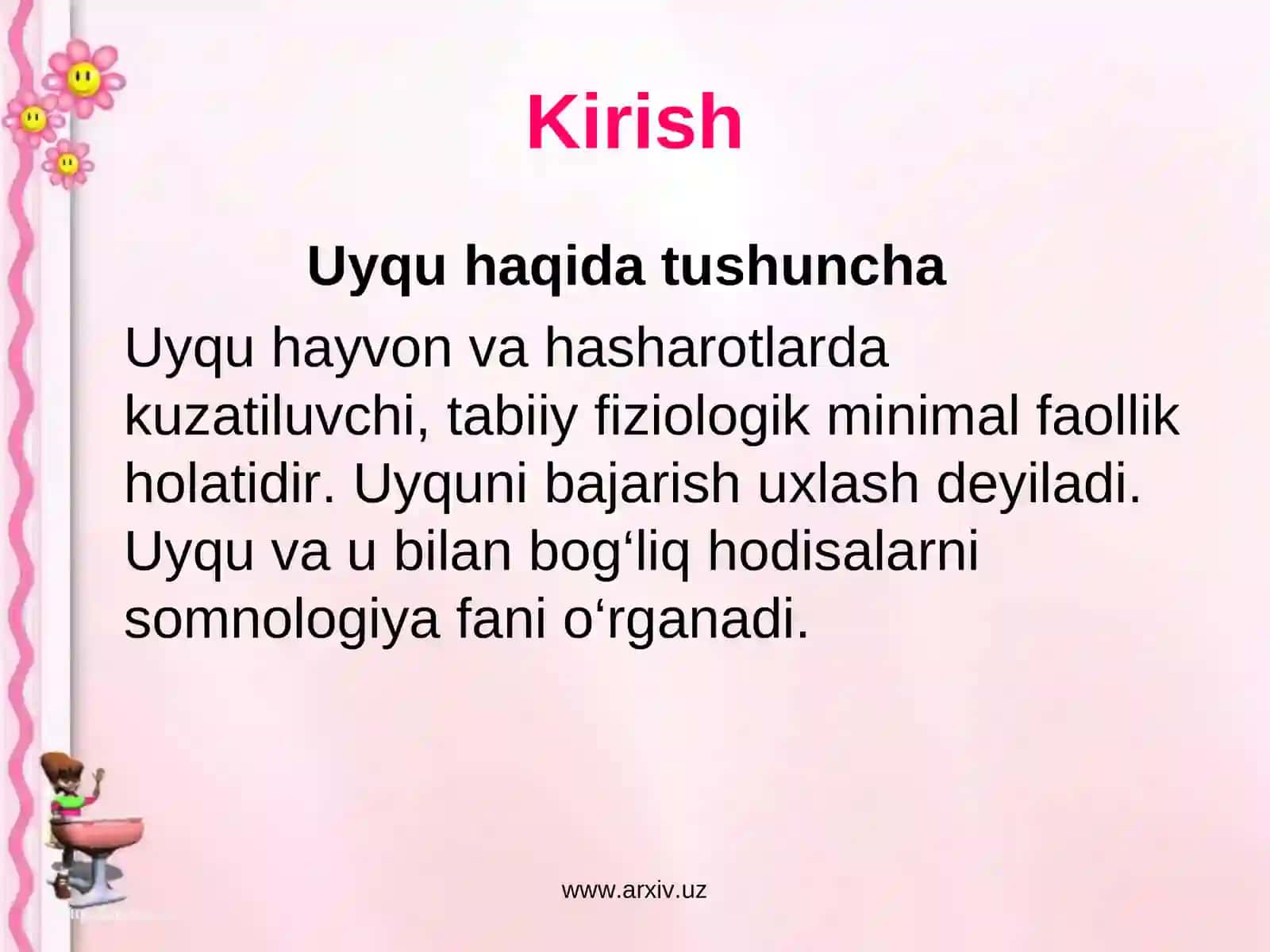 Uyqu turlari. Tush ko’rish 2