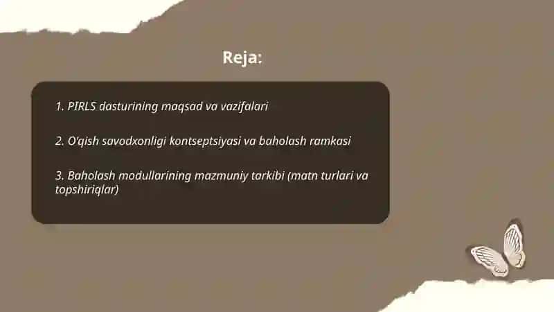 PIRLS xalqaro baholash dasturi 2