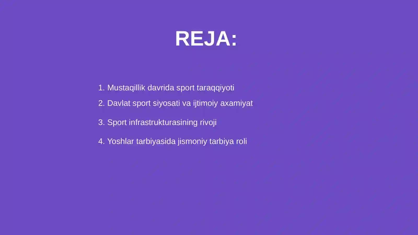 Jismoniy tarbiya va sport sohasida islohotlar 2