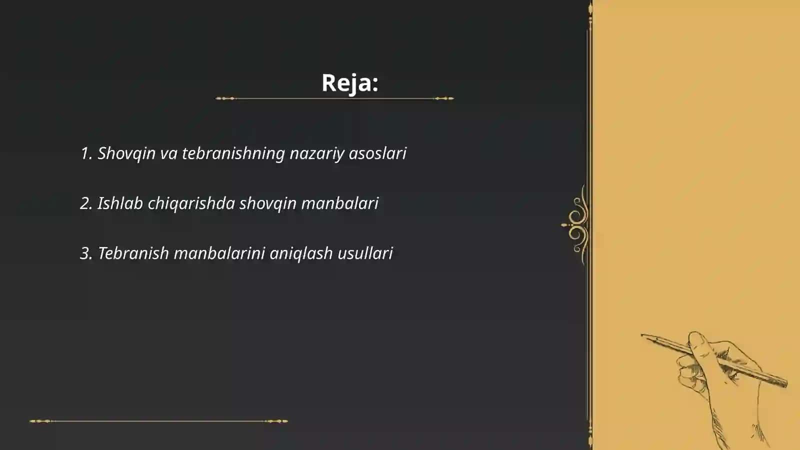 Shovqin va tebranishning nazariy asoslari 2