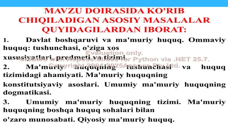 UMUMIY MA'MURIY HUQUQQA KIRISH 2