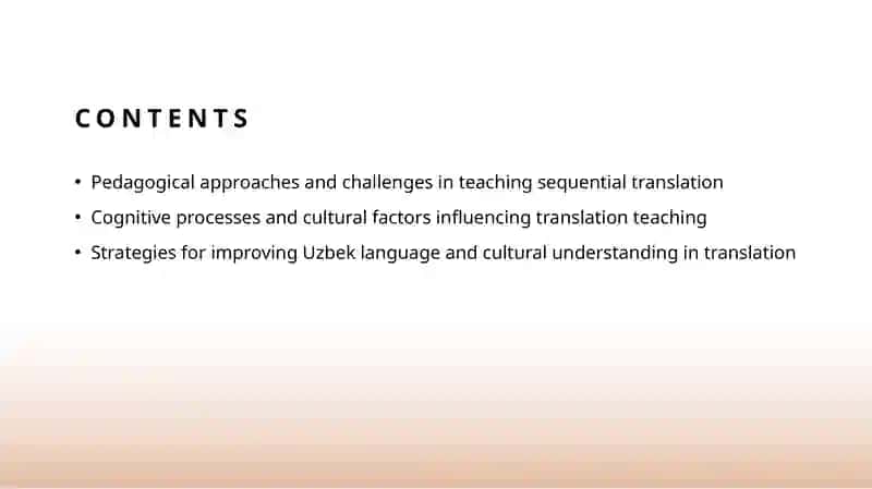 Pedagogical Strategies for Sequential Translation 2