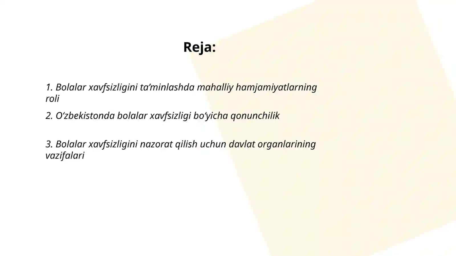 Bolalar xavfsizligini ijtimoiy qoʻllab-quvvatlash tizimilarini oʻrganish 2