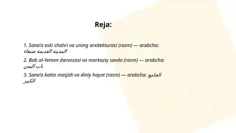 Sana'a eski shahri va uning arxitekturasi (rasm) 2