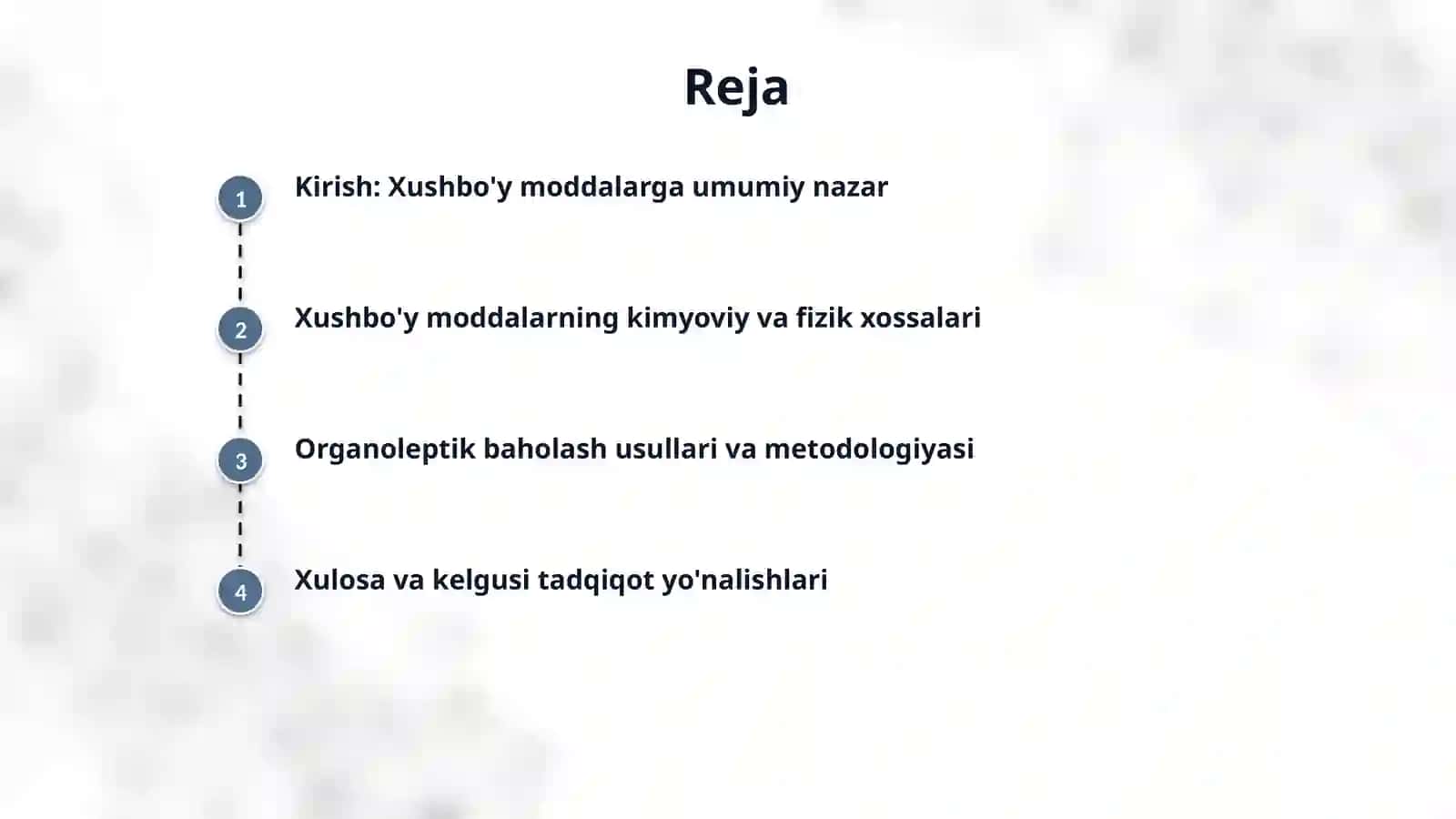 Xushbo'y moddalar va ularning ta'siri (Organoleptik jihatdan) 2