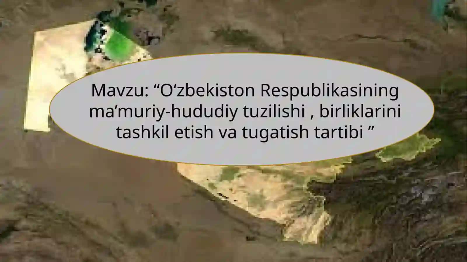 O‘zbekiston Respublikasining ma’muriy-hududiy tuzilishi, birliklarini tashkil etish va tugatish tartibi 2