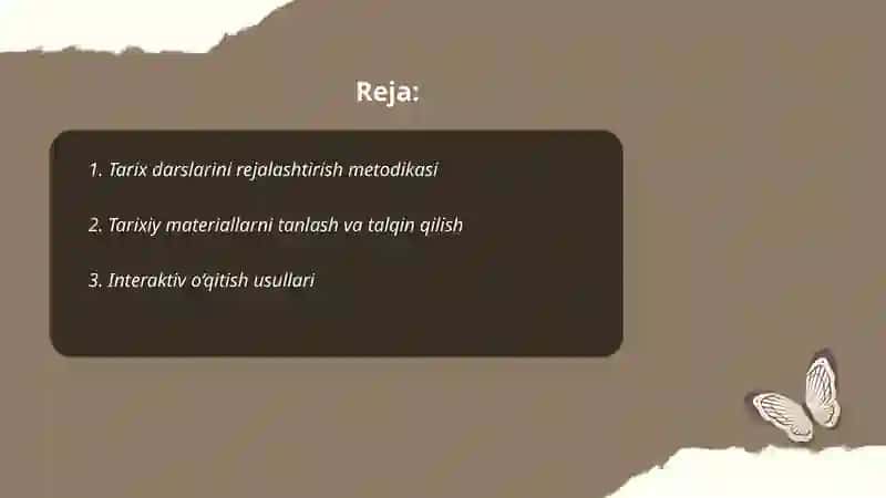 Tarix darsi samaradorligini oshirishning ilmiy-uslubiy va didaktik negizlari 2