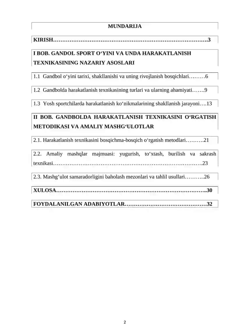 Sport va harakatli oʻyinlarni oʻqitish metodikasi 2