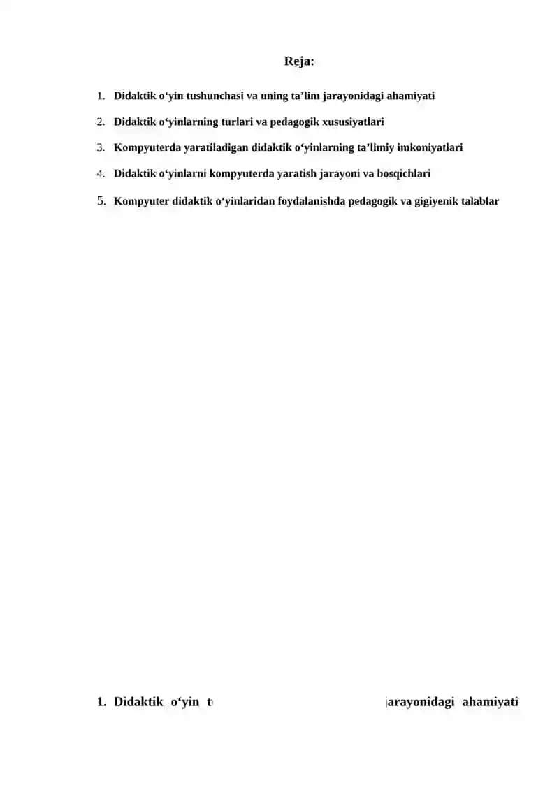 Didaktik o’yinlar va ularni kompyuterda yaratish 2