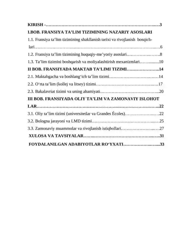 FRANSIYA TA’LIM TIZIMI 2